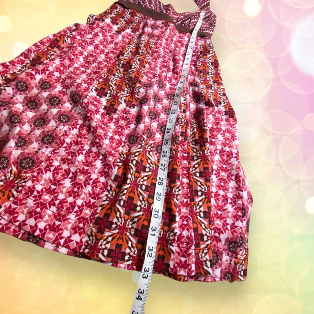 Athleta Red & Orange Abstract Mod Pattern High St… - image 5